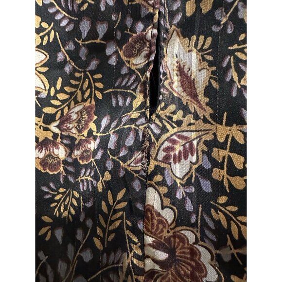 LULUS Ashford Dark Floral Print Long Sleeve Shift Dress Size Small - Picture 7 of 7